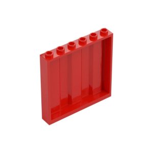 LEGO 23405 Panel 1 x 6 x 5 with Corrugated Profile (Red)