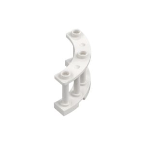 LEGO 21229 Fence 4 x 4 x 2 Quarter Round Spindled with 3 Studs (White)