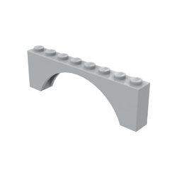 LEGO 16577 Brick Arch 1 x 8 x 2 Raised (Light Bluish Gray)