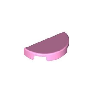 LEGO 1748 Tile Round 1 x 2 Half Circle (Bright Pink)