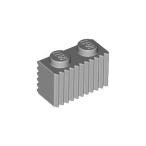 LEGO 2877 Brick 1 x 2 with Grille (Light Bluish Gray)