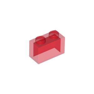 LEGO 3065 Brick 1 x 2 (Transparent Red)