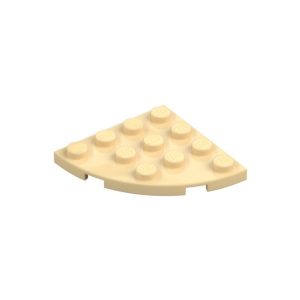 LEGO 30565 Plate Round Corner 4 x 4 (Tan)