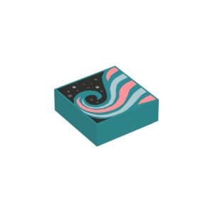 LEGO 3070bpr0196 Tile 1 x 1 with Swirl Van Gogh Painting Print