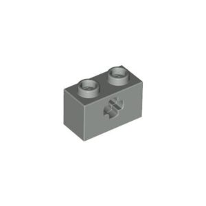 LEGO 32064 Technic Brick 1 x 2 with Axle Hole Type 1 [+ Opening] and Bottom Pin (Dark Bluish Gray)
