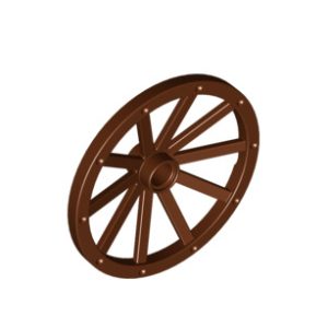 LEGO 33211 Wagon Wheel Ø43 x 3.2 with 10 Spokes (Reddish brown)