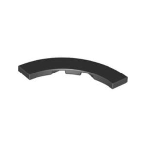 LEGO 3477 Tile 4 x 4 Curved Macaroni (Black)