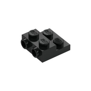 LEGO 4304 Plate Special 2 x 2 x 0.7 with Two Studs On Side (Black)