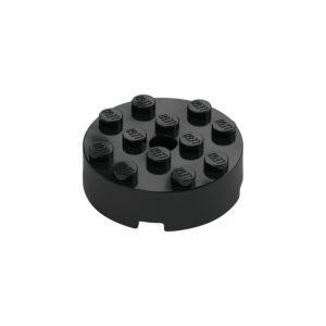 LEGO 87081 Brick Round 4 x 4 Centre Hole (Black)