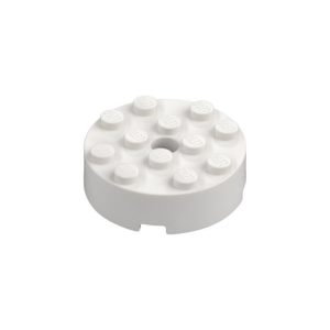 LEGO 87081 Brick Round 4 x 4 Centre Hole (White)
