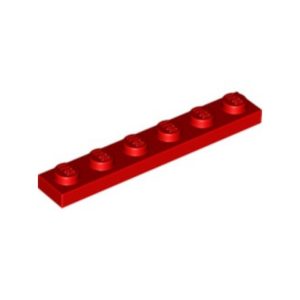LEGO 3666 Plate 1 x 6 (Red)