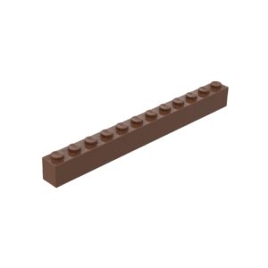 LEGO 6112 Brick 1 x 12 (Reddish Brown)