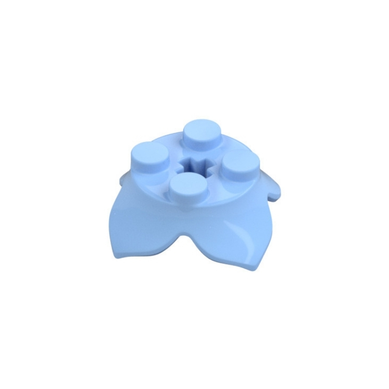LEGO 15469 Plant Leaves Round 2 x 2 x 2/3 (Bright Light Blue)