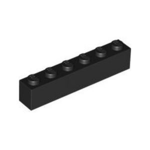 LEGO 3009 Brick 1 x 6 (Black)