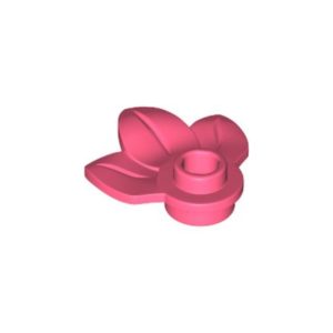 LEGO 32607 Plant Plate 1 x 1 Round with 3 Leaves (Coral)
