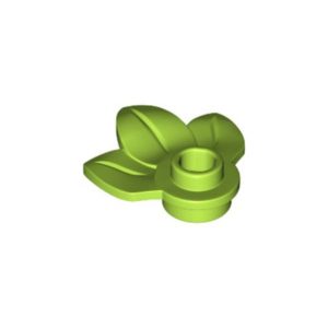 LEGO 32607 Plant Plate 1 x 1 Round with 3 Leaves (Lime)