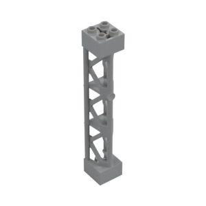 LEGO 95347 Support 2 x 2 x 10 Girder Triangular Vertical Type 4 – 3 Posts 3 Sections (Light Bluish Gray)