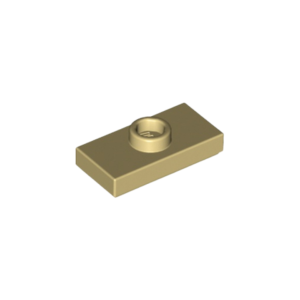 LEGO 15573 Plate Special 1 x 2 with 1 Stud with Groove and Inside Stud Holder (Jumper) (Tan)