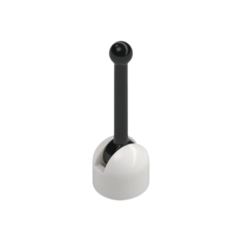 LEGO 4592c02 Lever Small Base with Black Lever (White)