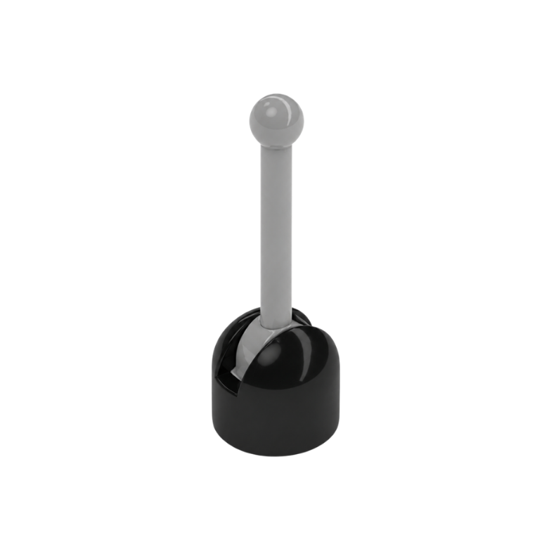 LEGO 4592c03 Lever Small Base with Light Gray Lever (Black)