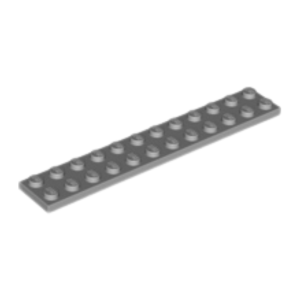 LEGO 2445 Plate 2 x 12 (Light Bluish Gray)