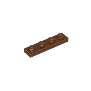 LEGO 3710 Plate 1 x 4 (Reddish Brown)
