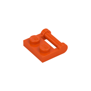 LEGO 48336 Plate Special 1 x 2 (Side Handle Closed Ends) (Reddish Orange)
