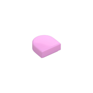LEGO 24246 Tile Round 1 x 1 Half Circle (Bright Pink)