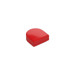 LEGO 24246 Tile Round 1 x 1 Half Circle (Red)