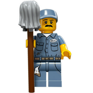 LEGO 71011 Collectable Minifigures Series 15 Janitor