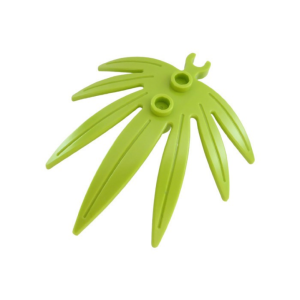 LEGO 10884 Plant, Leaves 6 x 5 Swordleaf with Clip [Thick Open O Clip] (Lime)