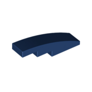 LEGO 11153 Slope Curved 4 x 1 No Studs [Stud Holder with Symmetric Ridges] (Dark Blue)