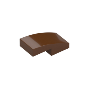 LEGO 11477 Slope Curved 2 x 1 No Studs [1/2 Bow] (Reddish Brown)