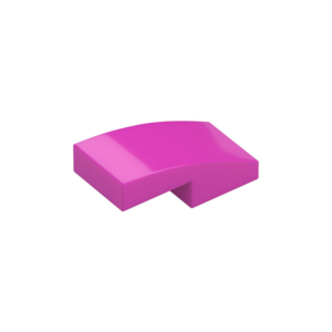 LEGO 11477 Slope Curved 2 x 1 No Studs [1/2 Bow] (Dark Pink)