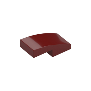 LEGO 11477 Slope Curved 2 x 1 No Studs [1/2 Bow] (Dark Red)