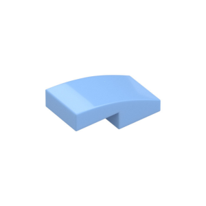 LEGO 11477 Slope Curved 2 x 1 No Studs [1/2 Bow] (Bright Light Blue)