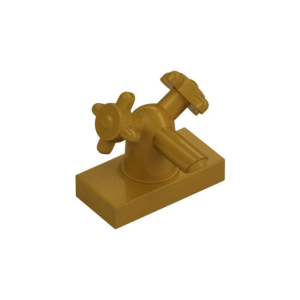 LEGO 13770 Tap 1 x 2 with Dual Handles, Small (Pearl Gold)
