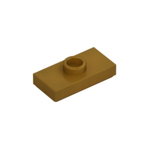 LEGO 15573 Plate Special 1 x 2 with 1 Stud with Groove and Inside Stud Holder (Jumper) (Pearl Gold)