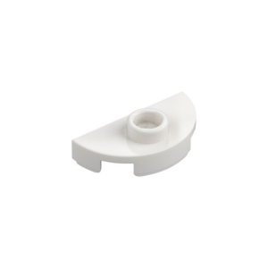 LEGO 1745 Plate Special Round 1 x 2 Half Circle with Stud Jumper (White)