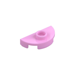 LEGO 1745 Plate Special Round 1 x 2 Half Circle with Stud Jumper (Bright Pink)
