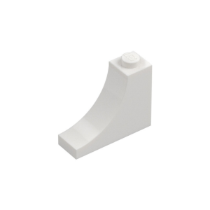 LEGO 18653 Brick Curved 1 x 3 x 2 Inverted (White)