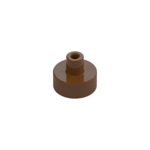 LEGO 20482 Tile Round 1 x 1 with Hollow Bar (Reddish Brown)