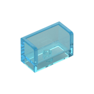 LEGO 23969 Panel 1 x 2 x 1 with Rounded Corners and 2 Sides (Transparent Light Blue)
