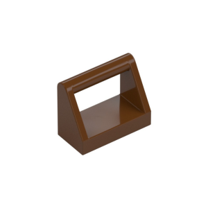 LEGO 2432 Tile Special 1 x 2 with Handle (Reddish Brown)