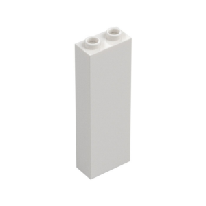 LEGO 2454 Brick 1 x 2 x 5 with Blocked Open Studs and Bottom Stud Holder (White)