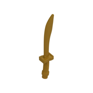 LEGO Weapon 25111 Sword / Saber with Curved Blade and Hilt (Pearl Gold)