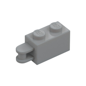 LEGO 26597 Brick Special 1 x 2 with Vertical Closed Handle Inset from Edge (Light Bluish Gray)
