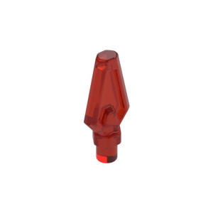 LEGO Weapon 27257 Weapon Pike / Spear Tip with Bar (Transparent Red)
