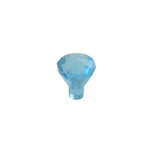 LEGO Accessory 30153 Rock 1 x 1 Jewel / Gem 24 Facet (Transparent Medium Blue)