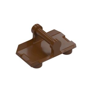 LEGO 30166 Plate Special / Shield Rectangular with 4 Studs Handle (Reddish Brown)